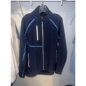 Navy Footjoy hydrotour long sleeve rain jacket - Men’s